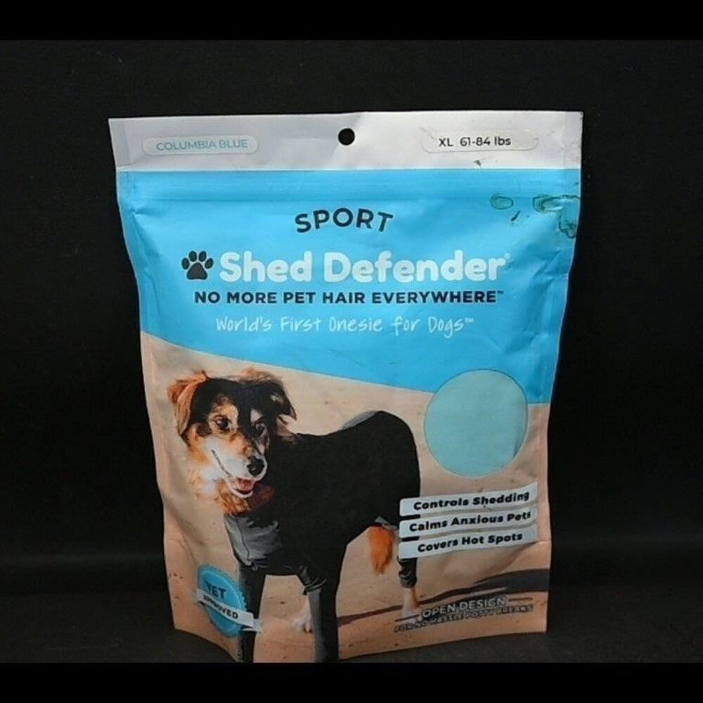 Shed Defender Sport Dog Bodysuit Recovery Suit Columbia Blue XL 61-84lbs Anxiety